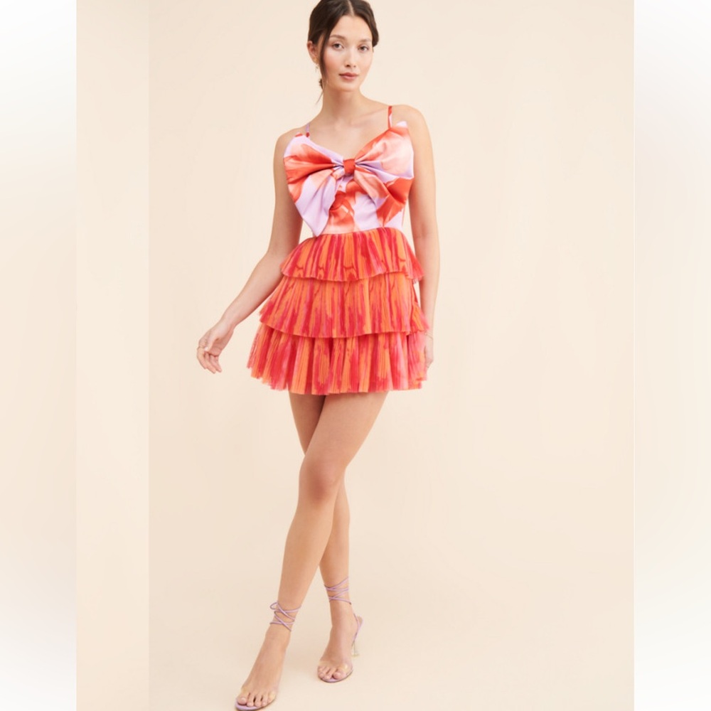 NWOT Hutch Sleeveless Tulle Bow Mini Dress Size 14W-16W